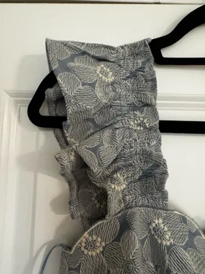 Sofie the Label Midi Floral Dress Blue Gray Size L thumbnail 3