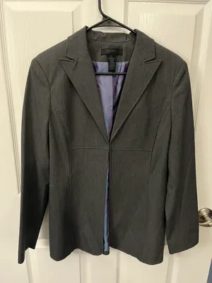 stretch gray size medium blazer thumbnail 1