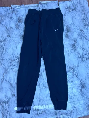 Nike Black Jogger Sweatpants joggers fit White Swoosh size small loungewear thumbnail 3