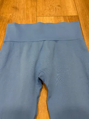 🌟 Set Active 🌟 X Revolve Seamless Active Leggings Blue Capri Sz M thumbnail 3