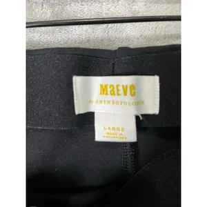 Maeve by Anthropologie The Margot Women’s Black High Rise Flare Pants Trousers L thumbnail 5
