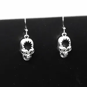 Punk Scary Skull Earrings Silver thumbnail 5