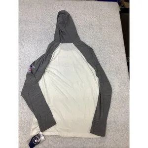 Majestic Atlanta Braves Hoodie Womens Medium Gray White Raglan‎ MLB Shirt… thumbnail 6