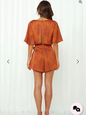 Hello Molly Women’s Size 4 Midnight Noise Rust Color Romper Lined Boho Chic thumbnail 2