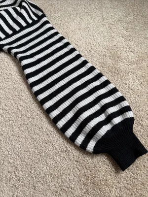 Anthropology Line & Dot Sydney Balloon Sleeve Striped Sweater. Size XS thumbnail 8