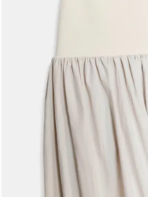 Zara Ivory Strapless Maxi Dress thumbnail 7