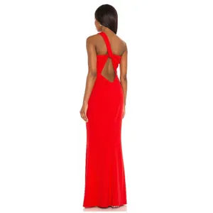 Revolve x Katie May Edgy Dress Red One Shoulder Cutout Maxi Gown‎ Dress Medium thumbnail 9