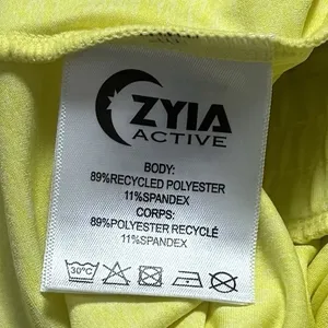 Zyia‎ Laguna Downtime Active Romper Pockets Stretch Yellow Coastal Stretch M thumbnail 9