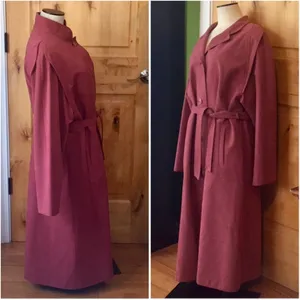 Anthropologie FEMITEX 2-Pckt Rose Belted Lined TrenchCoat EUC M thumbnail 3