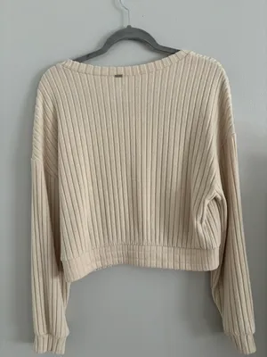 Cream Long Sleeve Sweater thumbnail 2