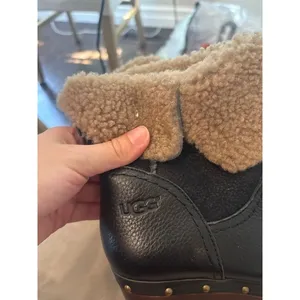 Ugg leather and suede ankle booties thumbnail 6