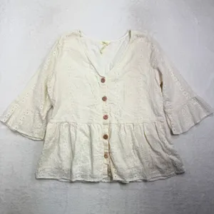 Matilda Jane XL Top Dream Chasers Have A Good Day Blouse #31676 Boho Romantic thumbnail 2