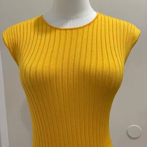 MM LaFleur Dylan Dress Tuscan‎ Yellow Slinky Knit Ribbed Sleeveless Midi Size XS thumbnail 5