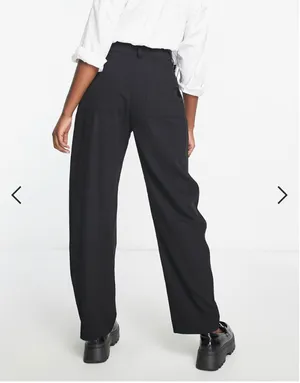 ASOS Weekday Ovoid Pants in Dark Brown thumbnail 3