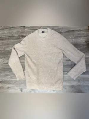 J.Crew Marled Beige Crewneck Knit Sweater Size Small thumbnail 3