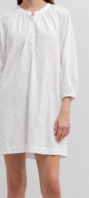 $295 Xirena Women's Chandler Embroidered Eyelet Mini Dress Size L thumbnail 1