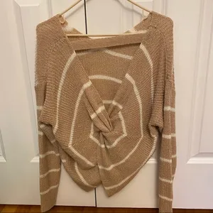 Altar’d State Twist Back, off the shoulder sweater thumbnail 2