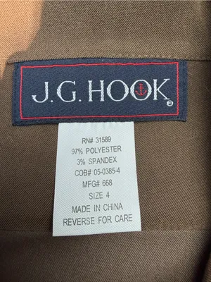 Vintage J.G. Hook Brown Maxi Dress Whipstitch Collar Western Equestrian Size 4 thumbnail 7