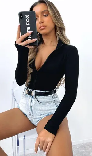 White Fox bodysuit thumbnail 1