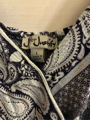 Women’s J for Justify Brand Paisley Print Maxi Dress with Crochet Waist Size L thumbnail 11