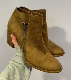 Fergalicious brown heel booties‎ thumbnail 1