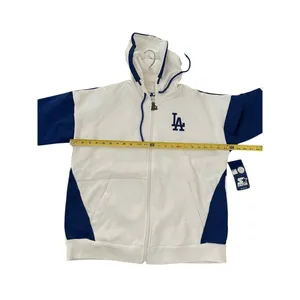 Los Angeles Dodgers Starter Women's Scrimmage Full-Zip Hoodie - White thumbnail 4