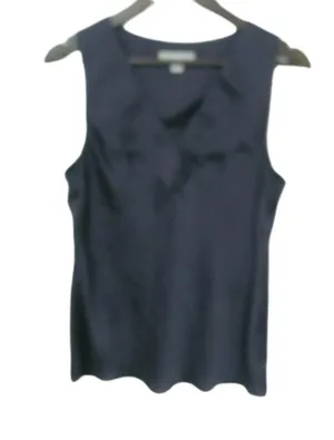 Banana Republic 8 V-Neck Satin Sleeveless Top in Deep Eggplant thumbnail 2