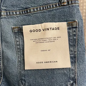 Good American Good Vintage Raw Hem Distressed Pocket Jeans NWT thumbnail 9
