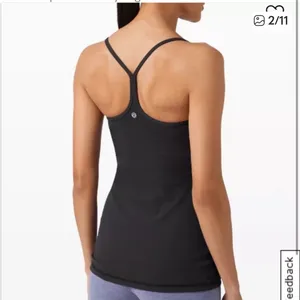 Lululemon Athletica Black Y Tank Top 6 thumbnail 2