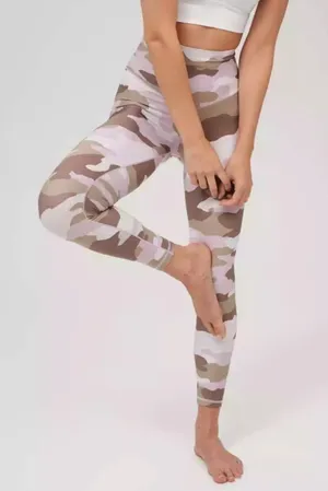 Aerie Real Me Buttery Soft Hi‎ Rise 7/8 Purple Camo Leggings thumbnail 1