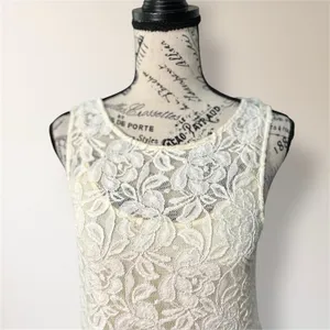 Free People Ivory Miles of Lace Mini Dress Sleeveless Boho Spring Wedding Guest‎ thumbnail 6
