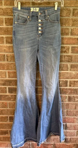 Free People High-Rise Light Blue Flared Women’s Jeans thumbnail 1