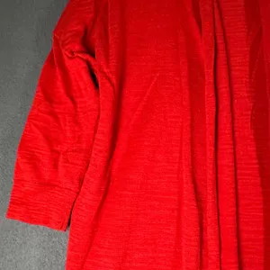 Caslon Womens‎ M Open Front Red Cardigan Sweater With Pockets Soft Lightweight thumbnail 3
