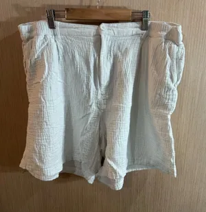 Women’s aerie Cotton White Gauze Relaxed Shorts Size XL thumbnail 1
