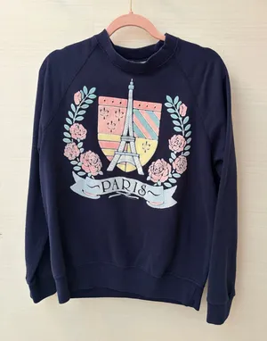 vintage Paris crewneck Blue thumbnail 1
