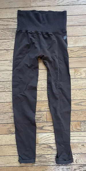 FP Movement Brown Ribbed Leggings thumbnail 1