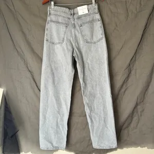 Zara Signature Denim High Rise Wide Leg Jean in Grey US Size 6 thumbnail 9