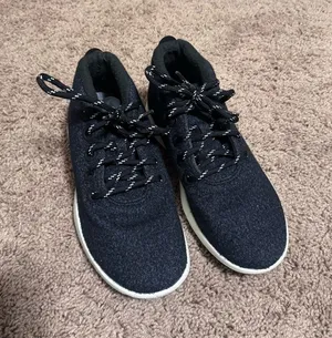 allbirds women’s Wool Sneakers in Black with White Sole thumbnail 1