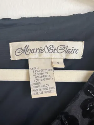 Vintage Marie St. Claire Black Gown thumbnail 4