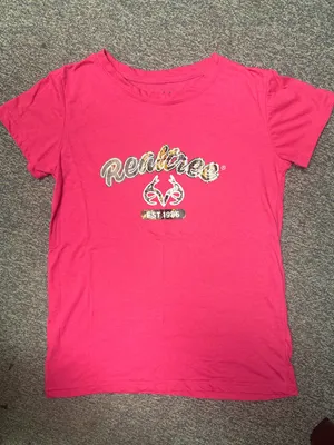 Realtree Pink Camo Logo Graphic T-Shirt Size Large Hunting Outdoors thumbnail 2