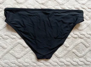 Women’s Black Bikini Bottoms - Mid Rise Medium Coverage Bathing Suit Bottoms thumbnail 3