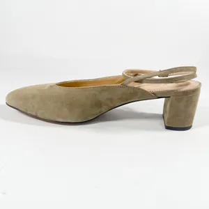 J.Crew Millie Ankle-Strap Heels‎ Women's 11 Moss Green Suede Block Heel Classic thumbnail 6