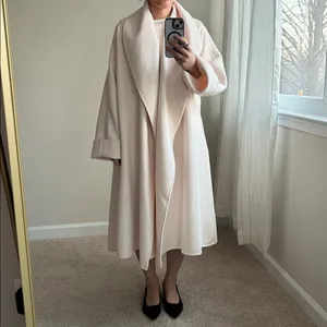 Handmade Ecru shawl coat. M White Size M thumbnail 10