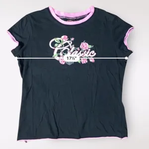 Harley Davidson Classic Floral Tee Womens Size M Black‎ Pink Biker thumbnail 4