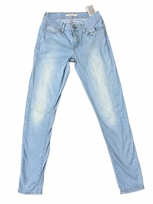Levi’s 710 Super Skinny Jeans Women’s 26 Light Wash Stretch Denim Blue Pants 26W thumbnail 1