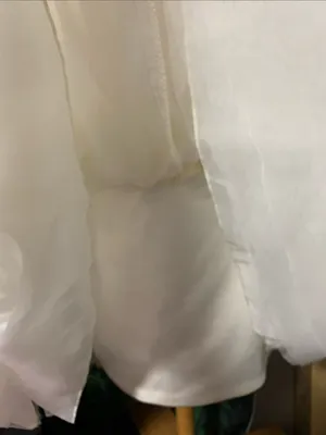 Oh Polly White Corset Ivory Beaded Tulle Spaghetti-Strap Dress thumbnail 10
