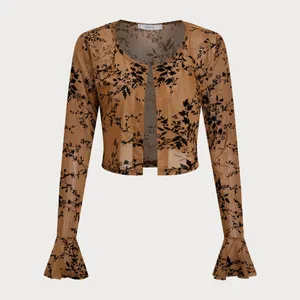 Rihoas Brown Floral Two-piece Midi Dress thumbnail 7
