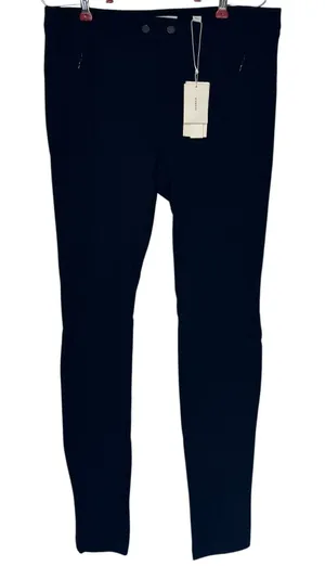 Vince Womens Pants Ponte Knit Skinny Stitch Front ‎ Faux Zip Pockets Black 8 NWT thumbnail 1