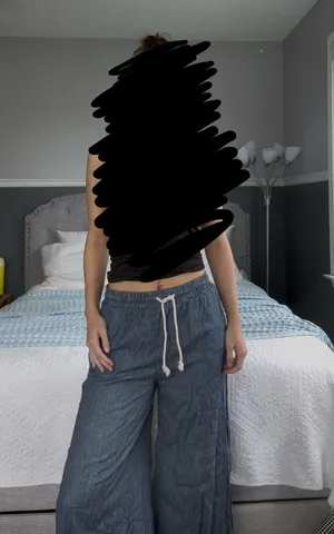 Boutique Linen Striped Pants thumbnail 1