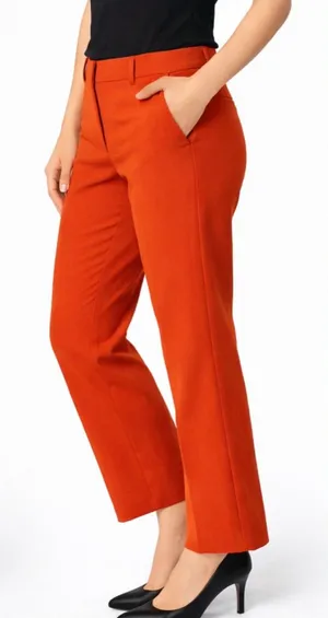 ZARA Orange Dress Pants Women’s Size M Straight Leg(A282)✨ thumbnail 1